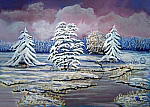 Wintergemälde vom Kunstmaler Hugo Reinhart  